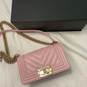 Chanel Light Pink  Mini Boy Flap Bag